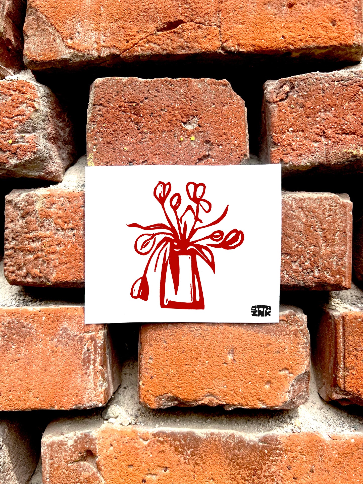 Blooming Vase – A5 Handmade Print