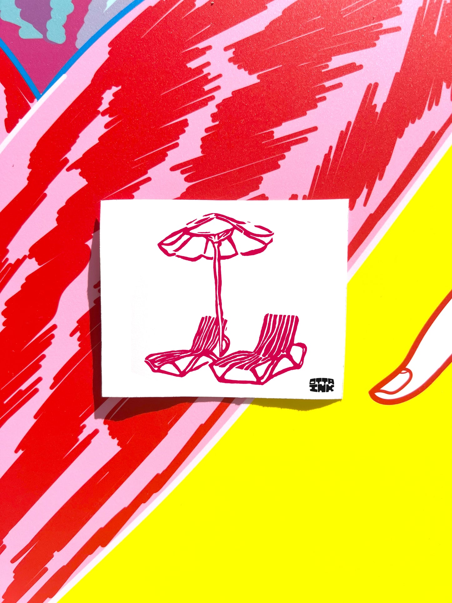 Poolside Pause - A5 Handmade Print